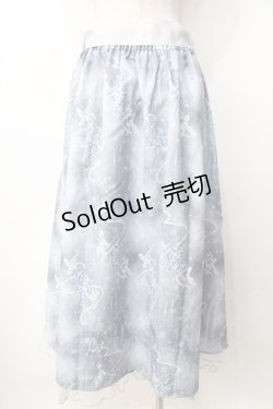 画像2: axes femme / アイスローズ柄スカート  グレー Y-25-09-22-128-AX-SK-SZ-ZY