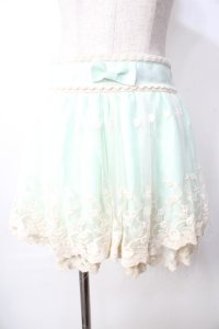 LIZ LISA / 刺繍レーススカート  ミント Y-25-09-22-129-LO-SK-SZ-ZT249