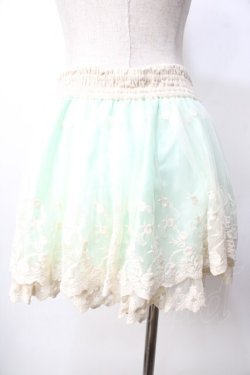 画像2: LIZ LISA / 刺繍レーススカート  ミント Y-25-09-22-129-LO-SK-SZ-ZY
