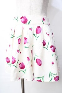 LODISPOT / チューリップ柄スカート  生成り Y-25-09-22-131-LO-SK-SZ-ZT022