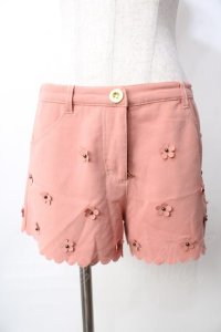 Secret Honey / 花モチーフパンツ  オレンジ Y-25-09-22-132-CA-PA-SZ-ZT022