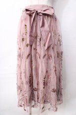 画像1: 【SALE】axes femme / ボタニカル刺繍スカート  ピンク Y-25-09-22-133-AX-SK-SZ-ZT162 (1)