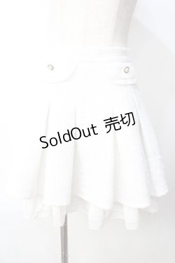 画像1: evelyn / ツイードスカート  白 Y-25-09-22-139-LO-SK-SZ-ZY