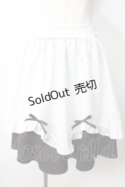 画像1: axes femme POETIQUE / フリルエプロンデザインスカート  黒 Y-25-09-22-143-AX-SK-SZ-ZY