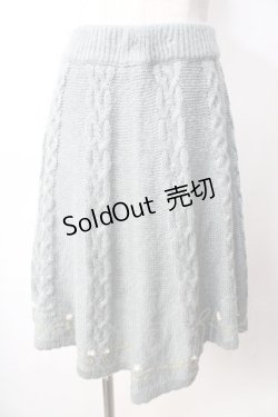 画像1: axes femme / プチバラ使いニットスカート  グリーン Y-25-09-22-151-AX-SK-SZ-ZY