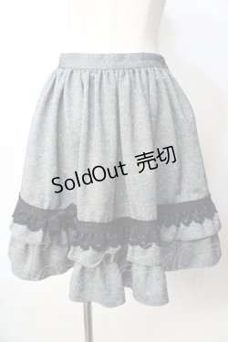 画像1: BABY,THE STARS SHINE BRIGHT / アニバーサリーラメツィードスカート  黒 Y-25-09-22-153-BA-SK-SZ-ZY