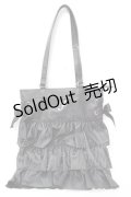 axes femme POETIQUE / 合皮フリルトートバック  黒 Y-25-09-22-021-AX-BG-SZ-ZY