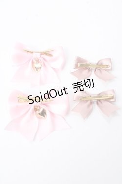 画像2: Amavel / リボンクリップセット  ピンク Y-25-09-22-002-CA-ZA-SZ-ZY