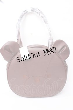 画像1: axes femme kawaii / クマ型トートバッグ  ブラウン Y-25-09-22-023-AX-BG-SZ-ZY