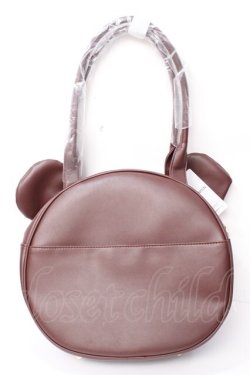 画像2: axes femme kawaii / クマ型トートバッグ  ブラウン Y-25-09-22-023-AX-BG-SZ-ZY