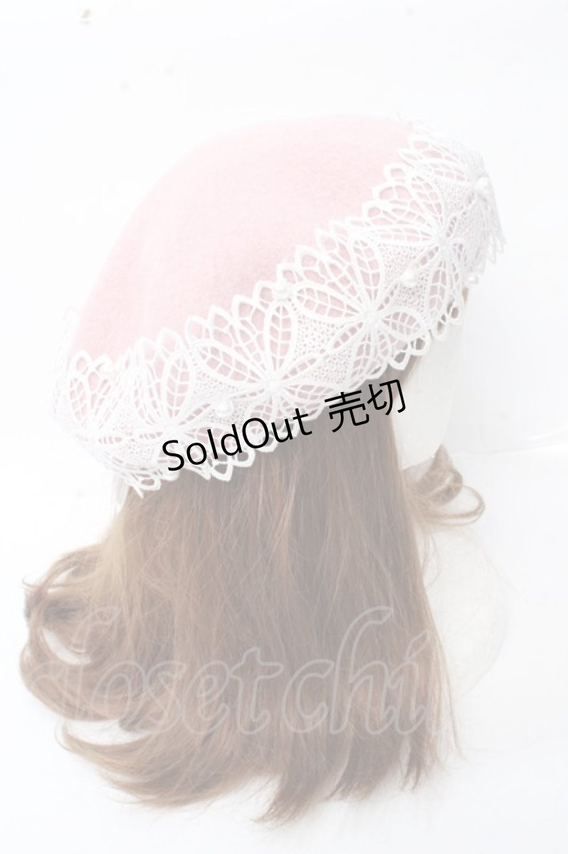 画像3: 【SALE】m petit by misako / TT*AMレースBベレー  中桃 Y-25-09-22-026-LO-AC-SZ-ZTK016 (3)
