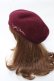 画像2: axes femme POETIQUE / リボン刺繍フェルトベレー  ワイン Y-25-09-22-028-AX-AC-SZ-ZY (2)
