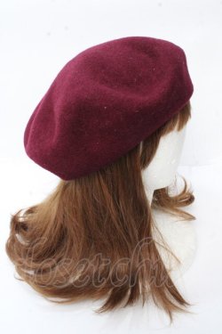 画像3: axes femme POETIQUE / リボン刺繍フェルトベレー  ワイン Y-25-09-22-028-AX-AC-SZ-ZY