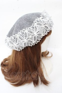 画像3: m petit by misako / TT*AMレースBベレー  グレー Y-25-09-22-030-LO-AC-SZ-ZY
