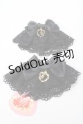 BABY,THE STARS SHINE BRIGHT / サテンリボンの綿レースお袖とめ  黒×黒 Y-25-09-22-004-BA-ZA-SZ-ZY