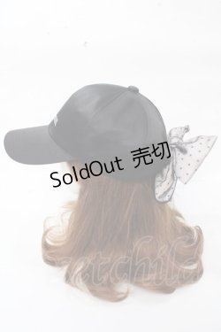 画像2: pium / リボン付きキャップ  黒 Y-25-09-22-032-LO-AC-SZ-ZY