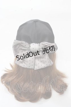 画像3: pium / リボン付きキャップ  黒 Y-25-09-22-032-LO-AC-SZ-ZY