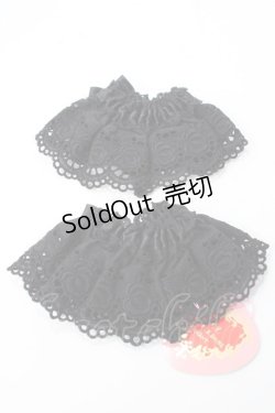 画像2: BABY,THE STARS SHINE BRIGHT / サテンリボンの綿レースお袖とめ  黒×黒 Y-25-09-22-004-BA-ZA-SZ-ZY