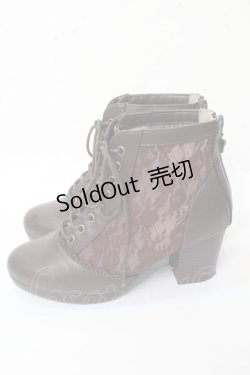 画像2: axes femme / レース使いブーツ  M Y-25-09-22-037-AX-SH-SZ-ZY