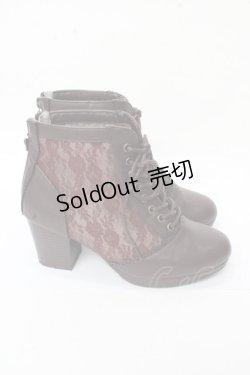 画像4: axes femme / レース使いブーツ  M Y-25-09-22-037-AX-SH-SZ-ZY