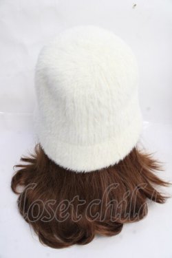 画像3: axes femme / アンゴラ風クロシェハット  生成り Y-25-09-25-003-AX-AC-HR-ZY
