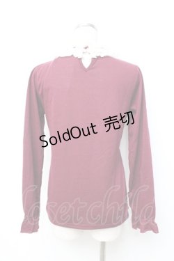 画像2: axes femme / 3つリボンブロッキングプルオーバー  ワイン Y-25-09-25-034-AX-TO-SZ-ZI