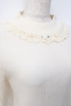 画像3: axes femme / バラボトルネックリブニットプルオーバー  生成り Y-25-09-25-035-AX-TO-SZ-ZY