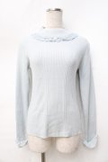 axes femme / バラボトルネックリブニットプルオーバー  サックス Y-25-09-25-036-AX-TO-SZ-ZY