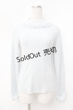 画像1: axes femme / バラボトルネックリブニットプルオーバー  サックス Y-25-09-25-036-AX-TO-SZ-ZI