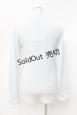 画像2: axes femme / バラボトルネックリブニットプルオーバー  サックス Y-25-09-25-036-AX-TO-SZ-ZI