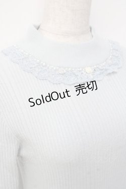 画像3: axes femme / バラボトルネックリブニットプルオーバー  サックス Y-25-09-25-036-AX-TO-SZ-ZI