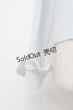 画像4: axes femme / バラボトルネックリブニットプルオーバー  サックス Y-25-09-25-036-AX-TO-SZ-ZI