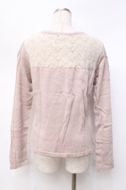 画像2: axes femme / リボン付きニット  ピンク Y-25-09-25-039-AX-TO-SZ-ZY