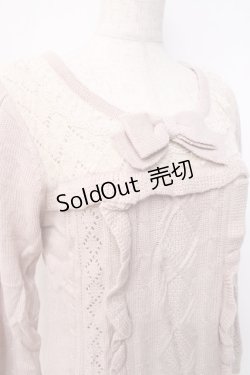 画像3: axes femme / リボン付きニット  ピンク Y-25-09-25-039-AX-TO-SZ-ZI