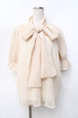 An MILLE / ボウタイブラウス  生成り Y-25-09-25-041-EL-BL-SZ-ZT309