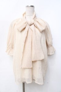 An MILLE / ボウタイブラウス  生成り Y-25-09-25-041-EL-BL-SZ-ZT309