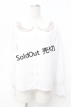 画像1: evelyn / フリル襟ブラウス  白 Y-25-09-25-042-LO-BL-SZ-ZT303