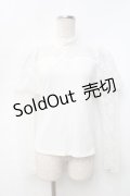 evelyn / レースパフスリーブカットソー  白 Y-25-09-25-043-LO-TO-SZ-ZT285