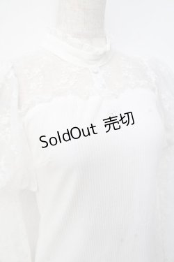 画像3: evelyn / レースパフスリーブカットソー  白 Y-25-09-25-043-LO-TO-SZ-ZT285