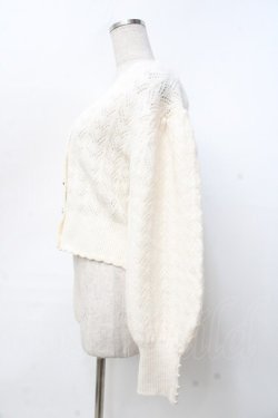 画像2: axes femme / 透かし編みふわふわニットカーディガン  生成り Y-25-09-25-045-AX-TO-SZ-ZY