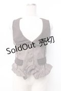 axes femme / 後ろ編み上げジャガードベスト  ブラウン Y-25-09-25-048-AX-TO-SZ-ZY