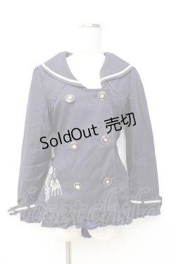 画像1: axes femme POETIQUE / セーラーショートトレンチ  紺 Y-25-09-25-049-AX-CO-SZ-ZY