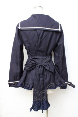 画像2: axes femme POETIQUE / セーラーショートトレンチ  紺 Y-25-09-25-049-AX-CO-SZ-ZY