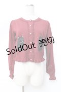 axes femme kawaii / 猫会ニットカーデ M ワイン Y-25-09-25-050-AX-TO-SZ-ZY