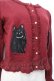 画像3: axes femme kawaii / 猫会ニットカーデ M ワイン Y-25-09-25-050-AX-TO-SZ-ZY (3)