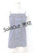 axes femme / レースアップホルターキャミ M 紺 Y-25-09-25-005-AX-TO-SZ-ZY