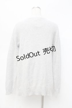 画像2: axes femme / リボン刺繍カーディガン M グレー Y-25-09-25-051-AX-TO-SZ-ZI