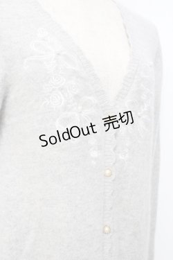 画像3: axes femme / リボン刺繍カーディガン M グレー Y-25-09-25-051-AX-TO-SZ-ZI