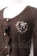 画像3: axes femme POETIQUE / 刺繍入りふりふりニットボレロ  茶 Y-25-09-25-052-AX-TO-SZ-ZY (3)