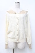 axes femme / セーラーカラーニットカーデ  生成り Y-25-09-25-054-AX-TO-SZ-ZI